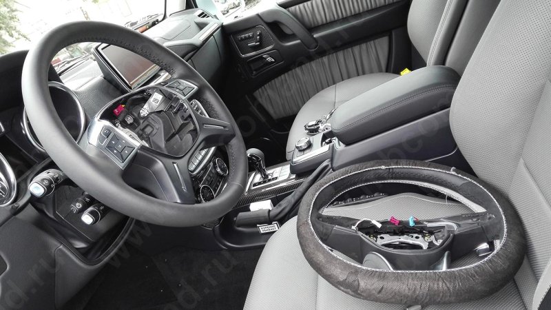 замена руля одного образца на другой amg и установка в мерседес гелендваген