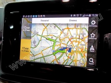 Работа Яндекс.Пробки на Comand Mercedes