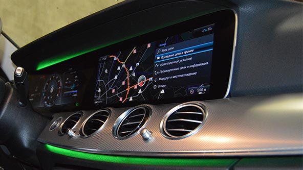 Подсветка салона Ambient Light на Мерседес w213