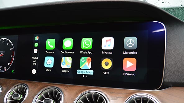 Apple CarPlay на Мерседес c238