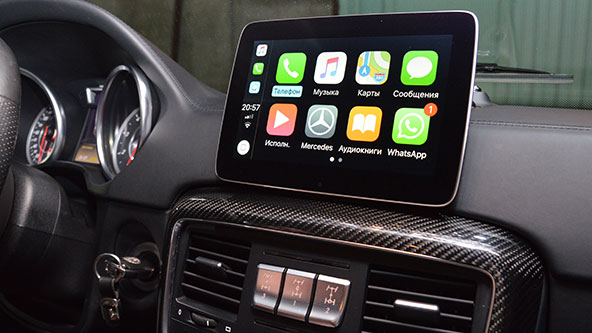 Apple CarPlay Мерседес gelandewagen w463